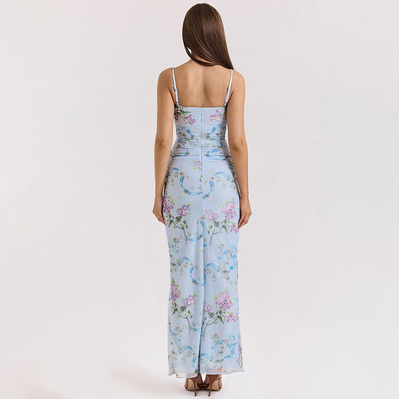 Robe Dentelle Fleurie à Bretelles