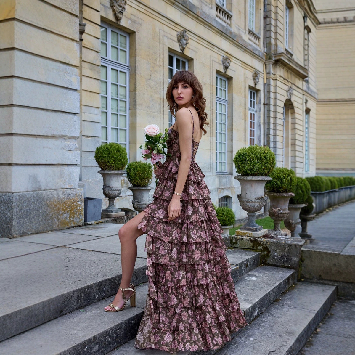 Robe Bustier Fleurie à Bretelles
