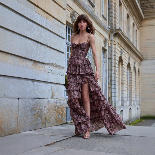 Robe Bustier Fleurie à Bretelles