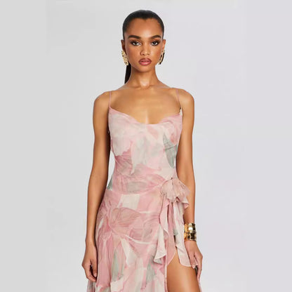 Robe Asymétrique à Volants