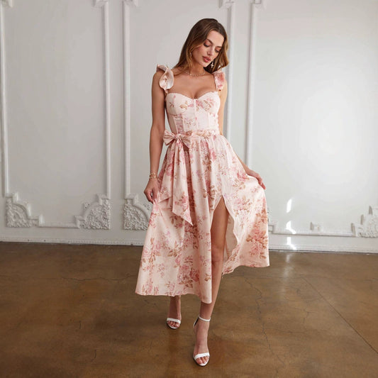 Robe Midi Fleurie Style Rétro