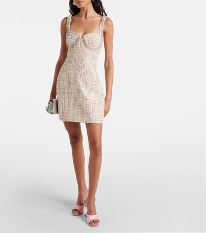 Robe Tweed à Bretelles