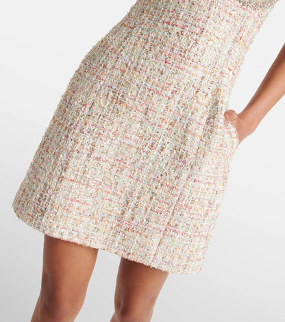 Robe Tweed à Bretelles